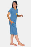 Sweetmoon Long T Shirt Nightdress - Blue — thumbnail 3